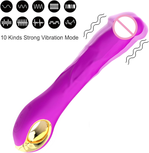 Вібратор реалістичний вагінальний та для точки G фіолетовий Cottelli Collection Flexible stem - 2