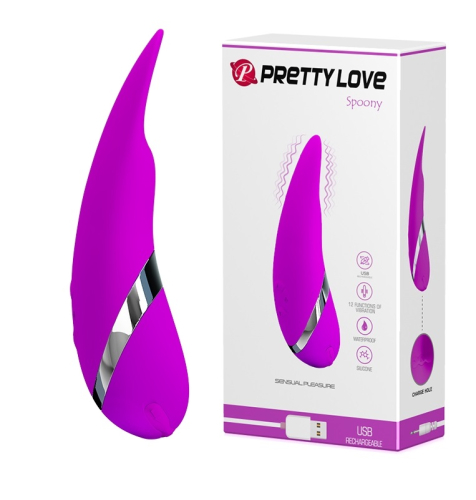 Кліторальний стимулятор фіолетового кольору PRETTY LOVE SPOONY - 1