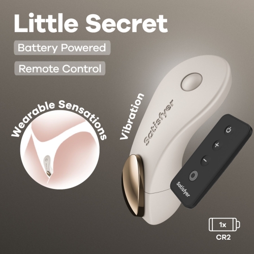 Смарт-вибротрусики для клитора белого цвета с пультом ДУ Satisfyer Little Secret Battery Series - 9