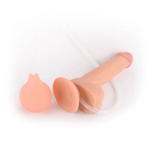 Фалоімітатор на присосці реалістичний тілесного кольору Vscnovelty Easy-Squirter Ejaculating Realistic Dildo 8.5 - 3