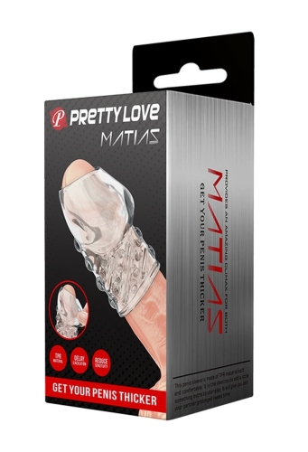 Насадка на член стимулирующая прозрачного цвета Lybaile Pretty Love Matias Clear - 11