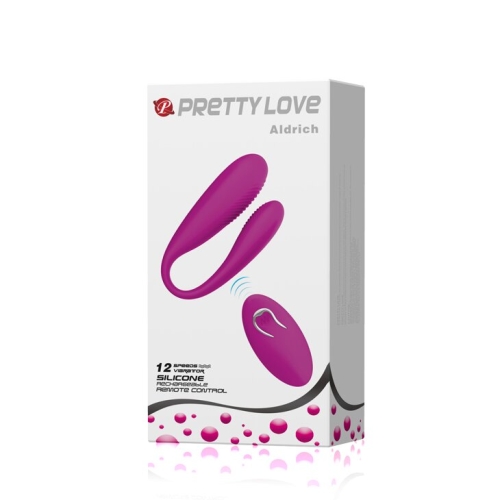 Вібратор для пари на пульті ДУ рожевий Pretty Love Aldrich - 11