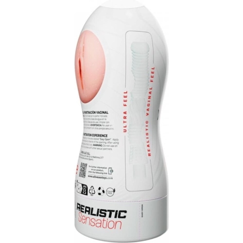 Мастурбатор в колбе вагина бежевый Alive Maxi Flex - 4
