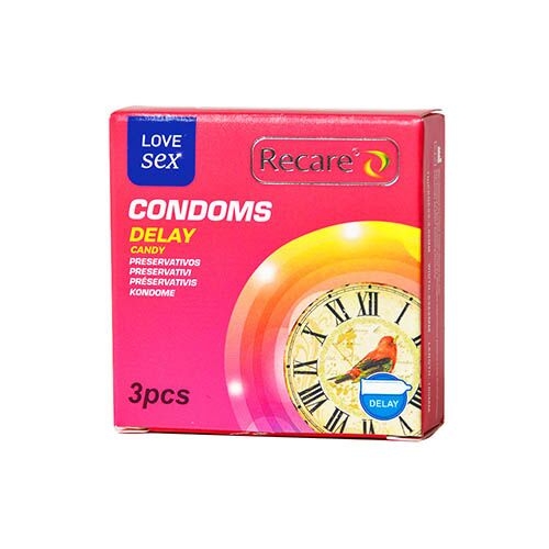 Презервативы пролонгирующий эффект конфетный аромат Recare Delay Candy Condoms 3 штуки - 4