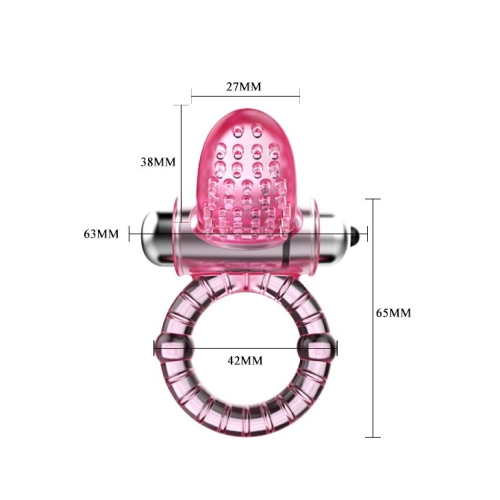 Ерекційне кільце з вібрацією Lybaile Sweet Vibration Ring BI-014081 - 5