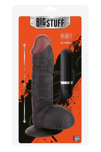 Реалістичний вібромасажер на присоску чорний Dream toys Bigstuff 7.5 INCH - 2