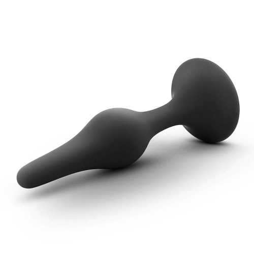 Фигурный анальный плаг черный Anal Adventures Platinum Silicone - 2