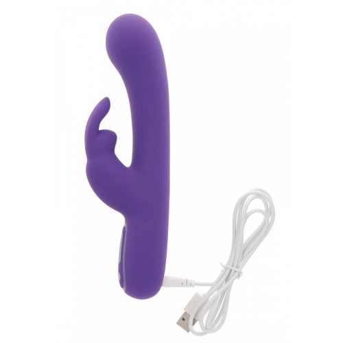 Вибратор с отростком для клитора фиолетового цвета Toy joy Exciting Rabbit Vibrator - 1