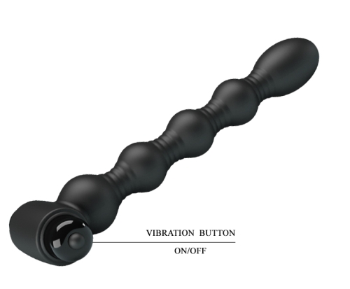 Вібратор анальний кулястий чорного кольору Lybaile MR PLAY Vibrating Anal Plug - 9