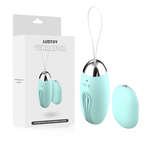 Вибропуля для клитора с пультом управления голубого цвета Lustoy Remote Vibrator Bullet - 1
