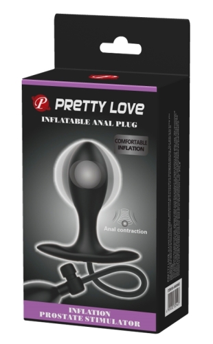 Анальний силіконовий стимулятор розширюється чорний Pretty Love Inflable - 9