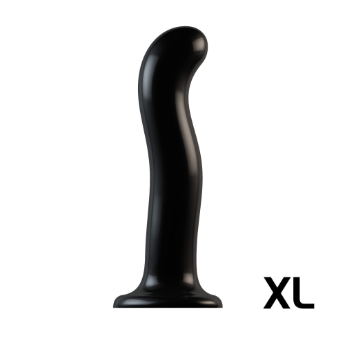 Насадка для страпона силиконовая черного цвета Strap On Me P&amp;amp;G-Spot Dildo размер XL - 1