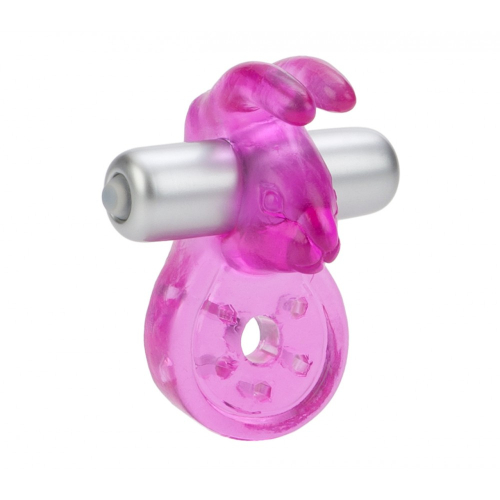Эрекционное виброкольцо розового цвета California еxotic novelties Micro Vibe Arouser Bunny - 2