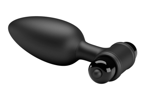 Силіконовий Анальний стимулятор з вібрацією чорний Pretty Love Vibra Butt Plug - 5