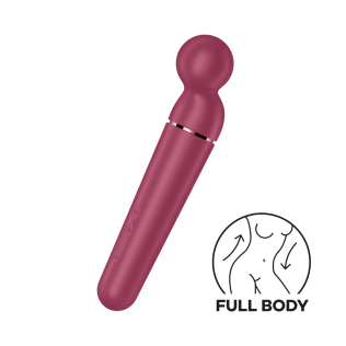 Вібромасажер для стимуляції інтимних зон бордового кольору Satisfyer Planet Wand-er
