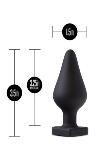 Анальная пробка силиконовая черная черная Blush Temptasia Spank Me - 3