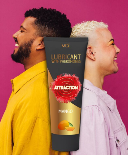 Лубрикант на водній основі з феромонами та ароматом манго Mai Attraction Mango 100 мл - 4