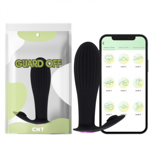 Вибратор для простаты Mini Naughty Butt Plug App Version черный - 1