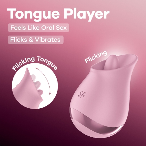 Стимулятор для клитора с язычком розовый Satisfyer Tongue Player - 6