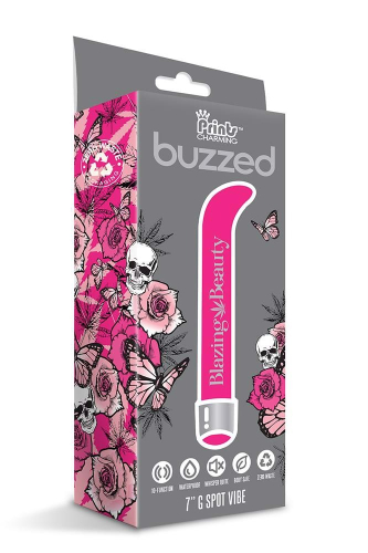Вібратор для точки G яскраво рожевого кольору Global Novelties Buzzed - 4