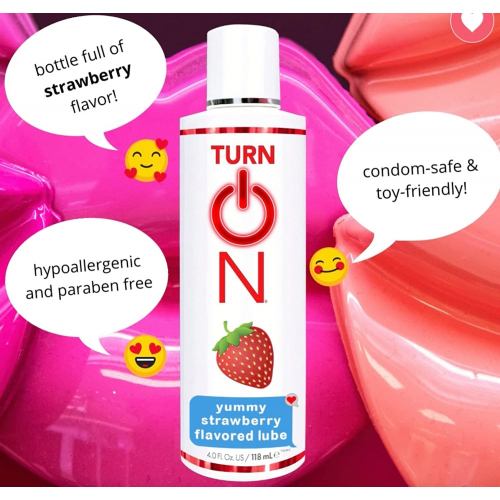 Оральний лубрикант на водній основі зі смаком полуниці Wet Yummy Strawberry Lube 178 мл - 4