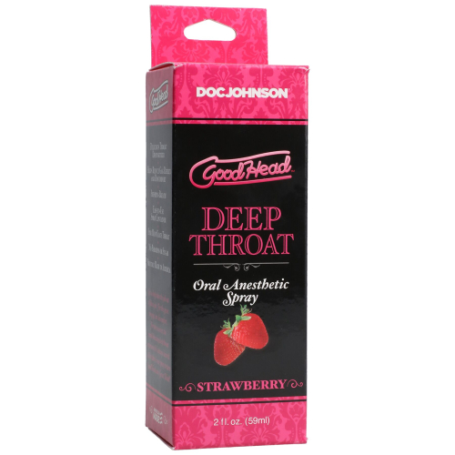 Спрей для минета Глубокая Глотка Doc Johnson GoodHead Deep Throat Spray – Sweet Strawberry Клубника (59 мл) - 3