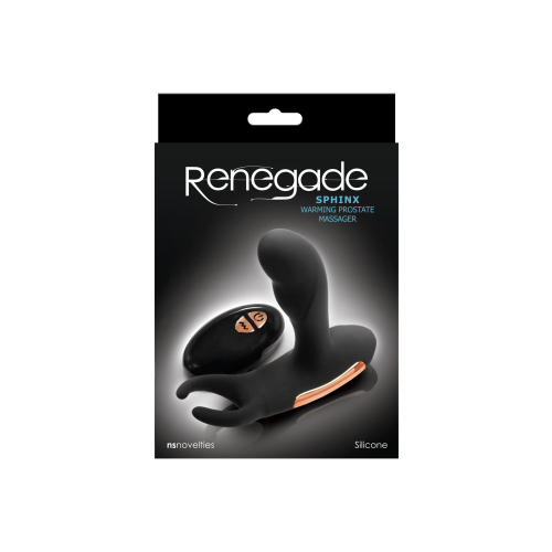 Вибромассажер простаты черного цвета с пультом ДУ NS Novelties Renegade sphinx - 2
