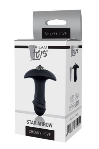 Анальная вибро-пробка черная CHEEKY LOVE SINGLE SPEED STAR - 2