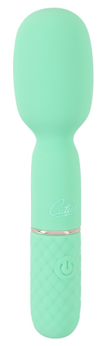 Cиликоновый мини-вибратор в форме микрофона зеленый Soft Silicone Cuties с 10 универсальными режимами - 3