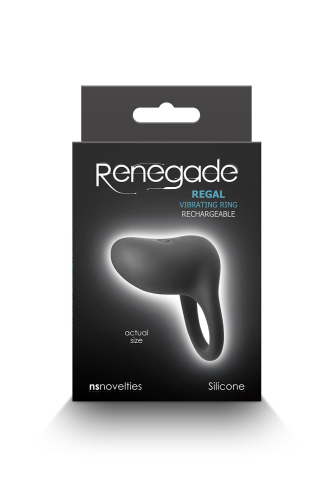 Ерекційне віброкільце чорного кольору NS Novelties Renegade regal - 4
