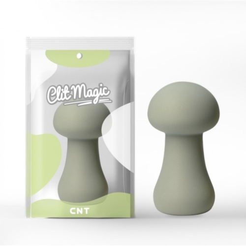 Вибратор для клиторальной стимуляции 3D Design Mushroom серо-зеленый - 1