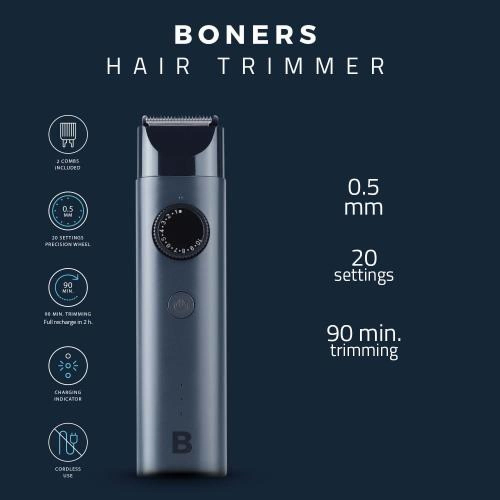 Тример для стрижки волосся сірого кольору Boners - 6