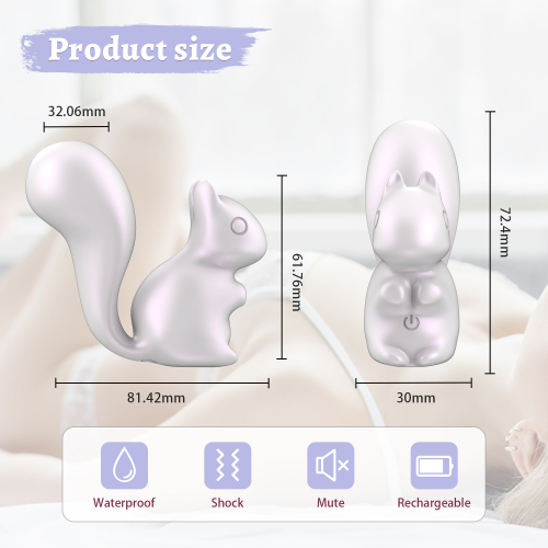 Мини-вибратор клиторальный в форме белочки белый Every Night Toys Debbie 10 режимов вибрации - 8