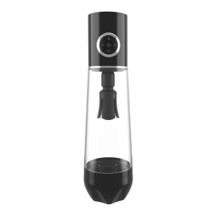 Автоматическая вакуумная помпа с вибромассажем для члена прозрачная Men Powerup Luxury Pump 