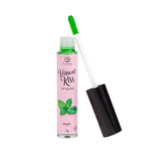 Блиск для губ з ефектом вібрації та смаком м'яти Secret Play Vibrant Kiss - 1