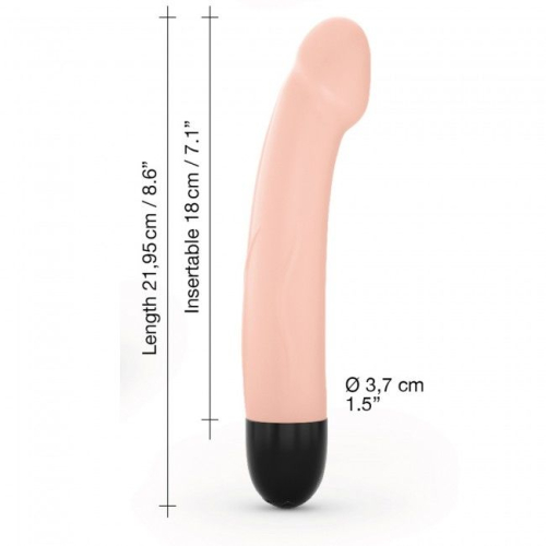 Вібратор реалістичний силіконовий тілесного кольору Dorcel Real Vibration m Flesh 2.0 - 3