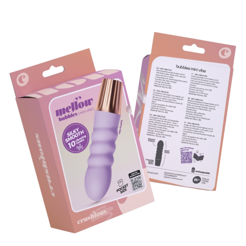 Міні-вібратор кліторальний лавандовий Crushious Mellow Bubbles - 2