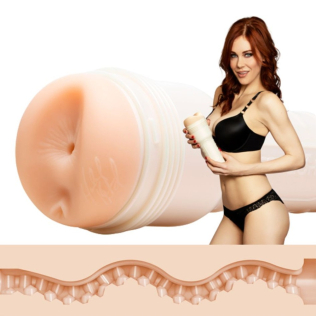 Мастурбатор в колбі анус порноакторки Maitland Ward бежевого кольору Fleshlight