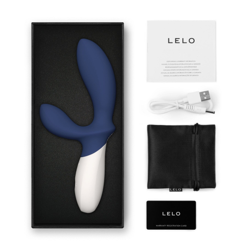 Вибромассажер простаты с ротацией синего цвета Lelo Loki Wave 2 Base 2 мотора - 4