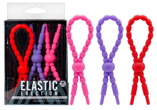 Набор эректильных лассо для продления полового акта Elastic erection 513669 - 1