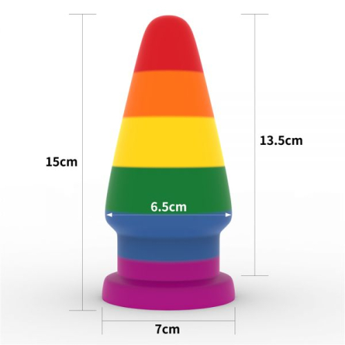 Анальная пробка радужная Prider Rainbow - 2