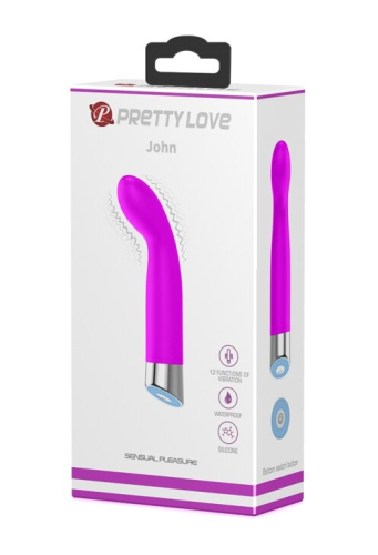Вібратор для стимуляції клітора рожевий Pretty Love John - 10