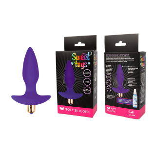 Втулка анальна з вібрацією Sweet Toys L 105 мм d 35 мм, Колір Фіолетовий