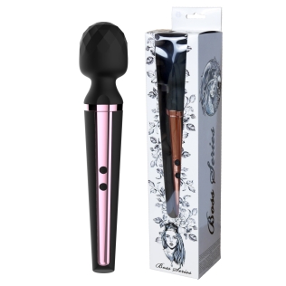 Вібромасажер Ванд у формі мікрофона чорного кольору Boss series Massager Genius