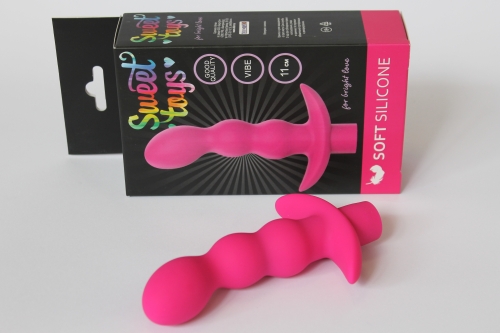 Вібратор для вагінальної і анальної стимуляції SWEET TOYS L 110 мм D 29x31 мм, Колір Рожевий - 2