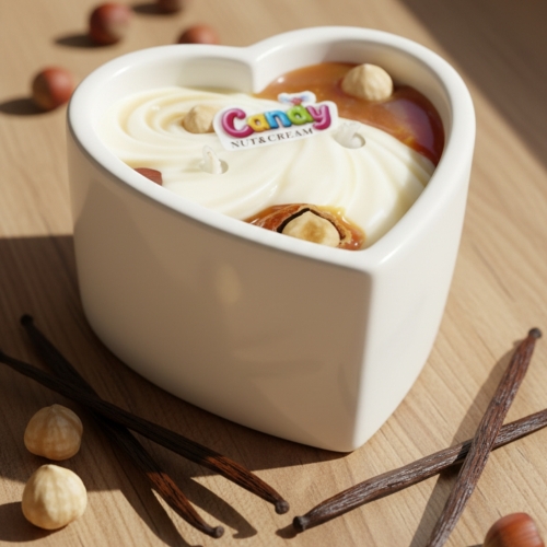 Масажна свічка у формі серця з ароматом горіхового крему Candy Nut Cream 70 мл - 6