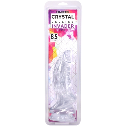 Фентезійний фалоімітатор на прозорий Doc Johnson Crystal Jellies - Invader Dong 8.5 - 5
