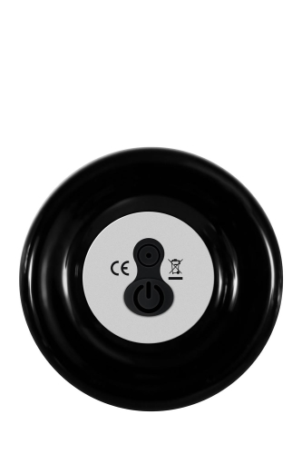Анальна скляна вібропробка чорного кольору Adam &amp;amp; Eve Rear rocker vibrating glass anal plug - 10