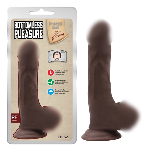 Фалос на присоску реалістичний коричневий CHISA Bottomless Pleasure Brown - 1
