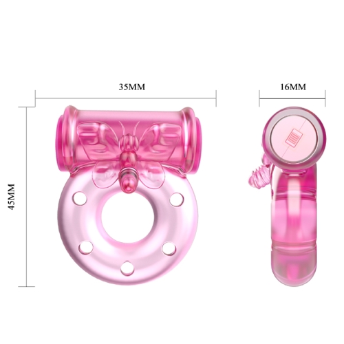 Кольцо с вибрацией и презервативом Vibrator &amp;amp; condom BI-010081 - 4